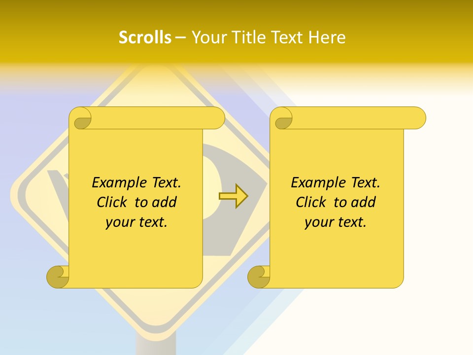 Illustration Sign Route PowerPoint Template
