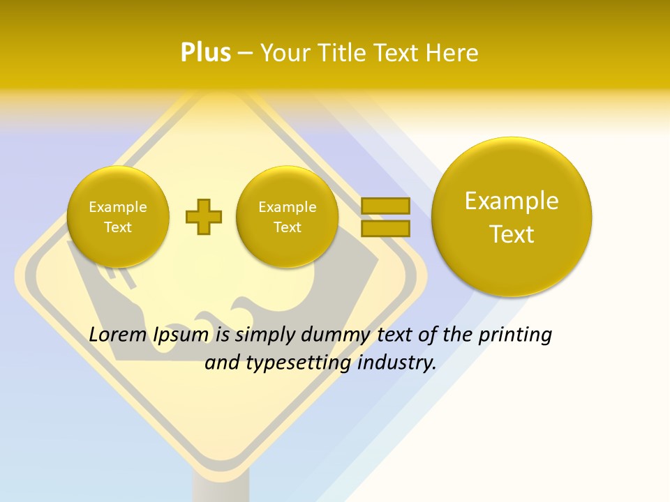 Illustration Sign Route PowerPoint Template