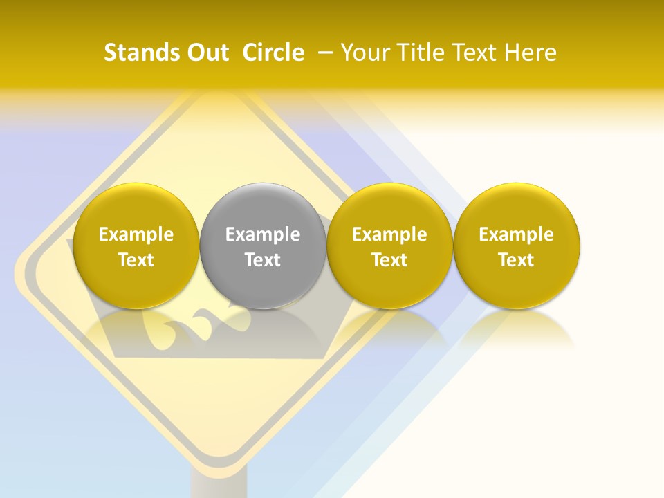 Illustration Sign Route PowerPoint Template