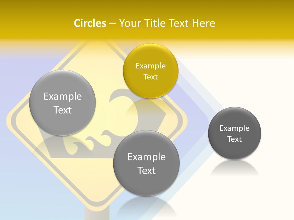 Illustration Sign Route PowerPoint Template