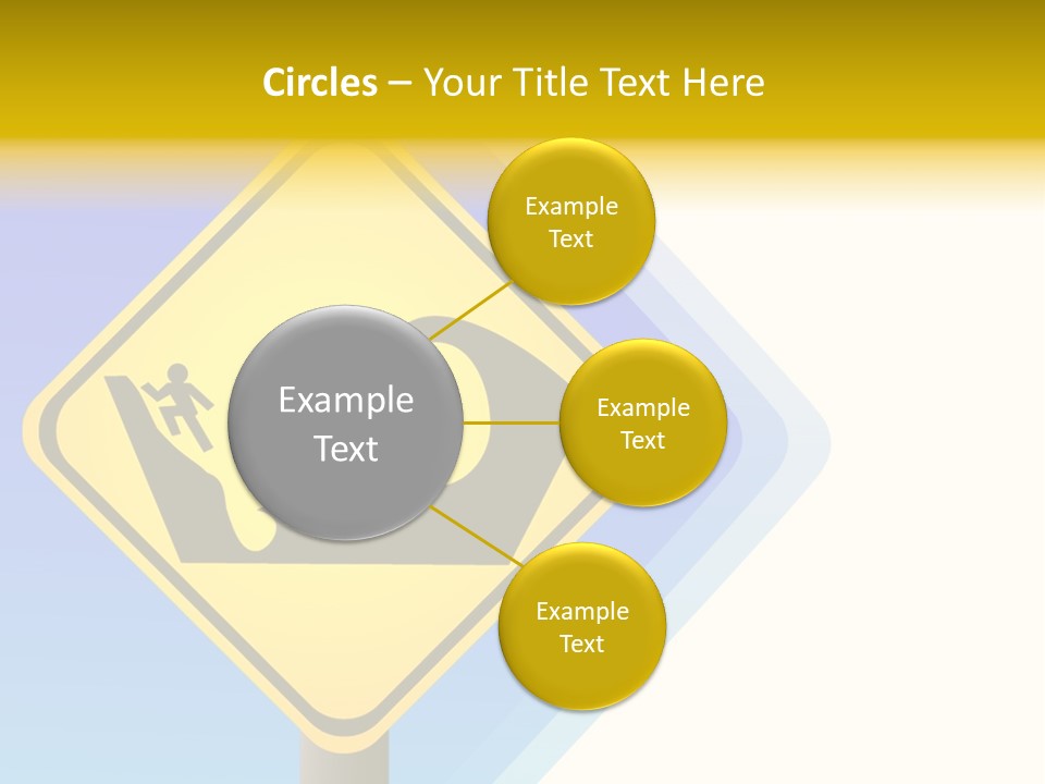 Illustration Sign Route PowerPoint Template