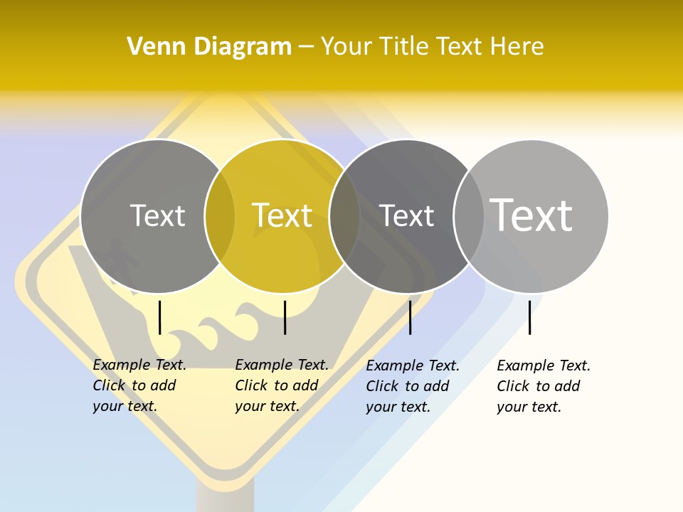 Illustration Sign Route PowerPoint Template