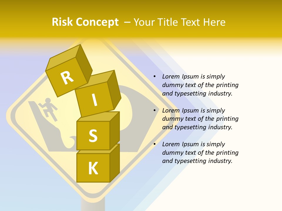 Illustration Sign Route PowerPoint Template