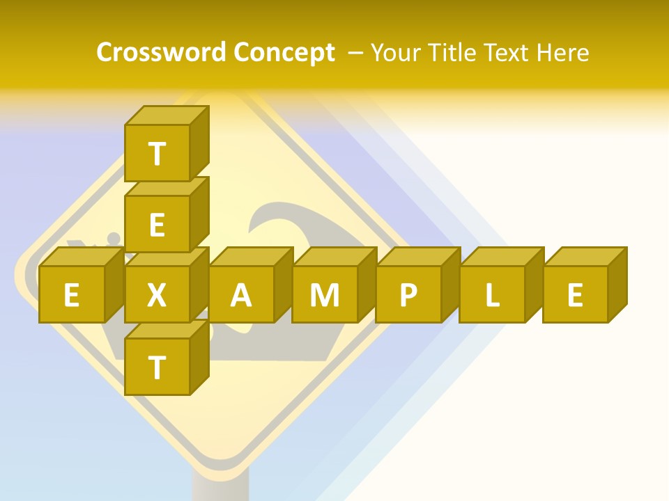 Illustration Sign Route PowerPoint Template