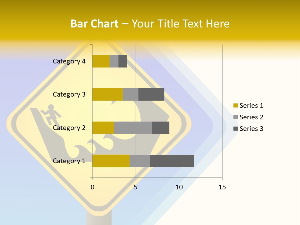 Illustration Sign Route PowerPoint Template