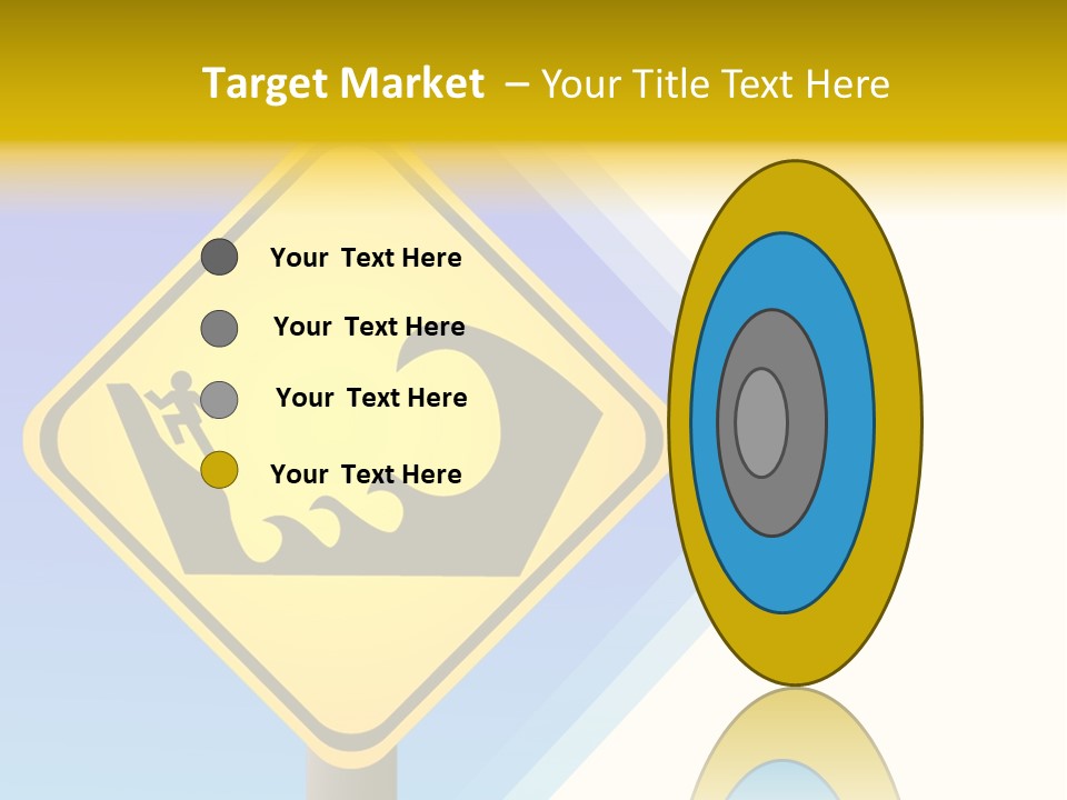 Illustration Sign Route PowerPoint Template