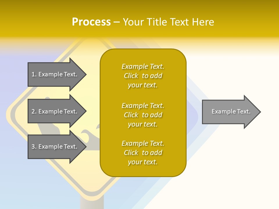 Illustration Sign Route PowerPoint Template