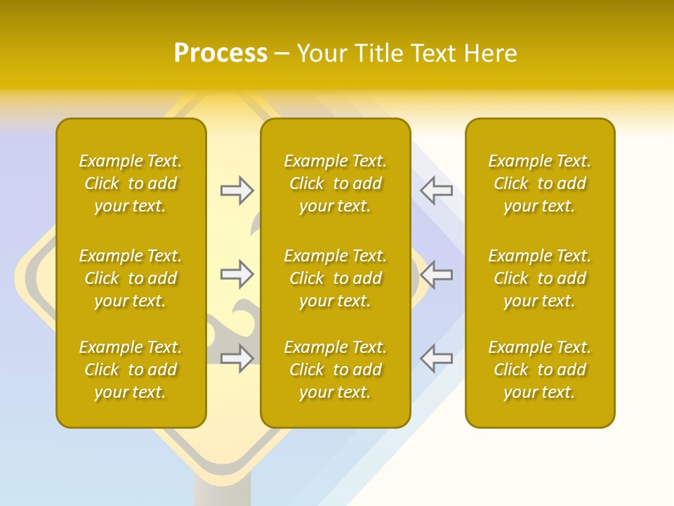 Illustration Sign Route PowerPoint Template