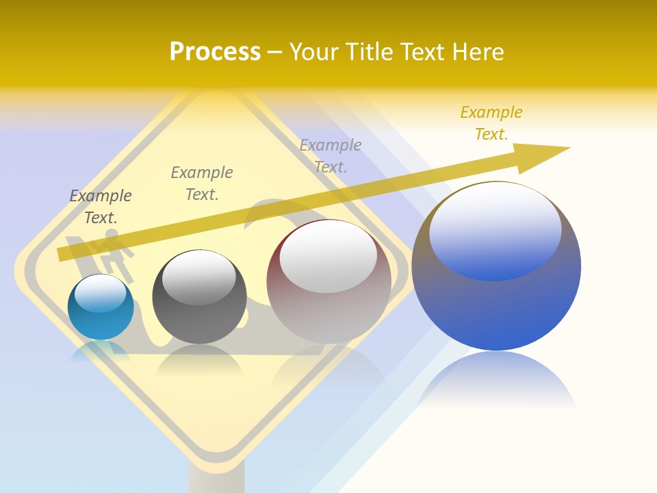 Illustration Sign Route PowerPoint Template