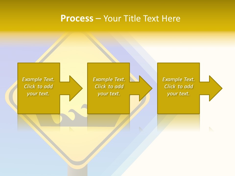 Illustration Sign Route PowerPoint Template