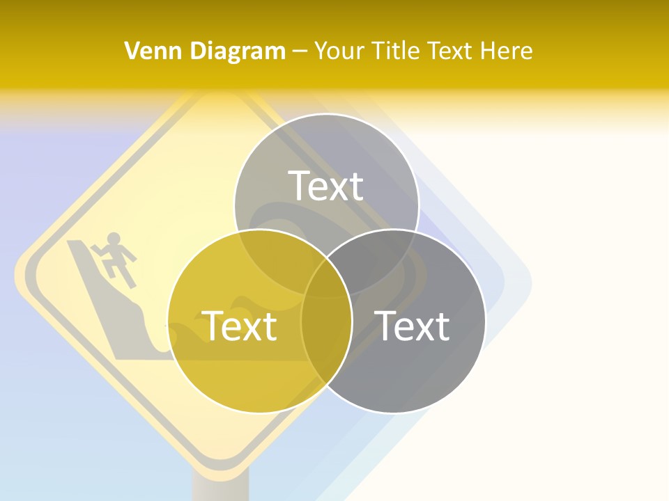 Illustration Sign Route PowerPoint Template