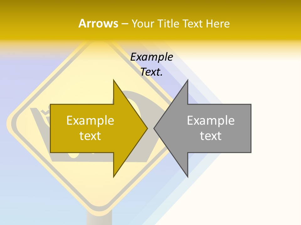 Illustration Sign Route PowerPoint Template