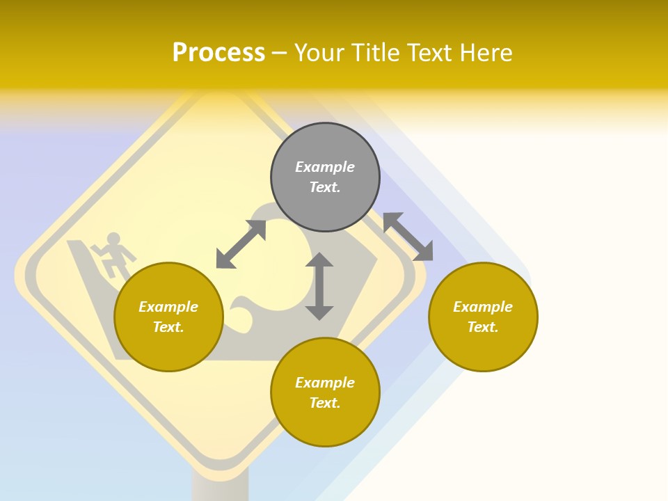 Illustration Sign Route PowerPoint Template