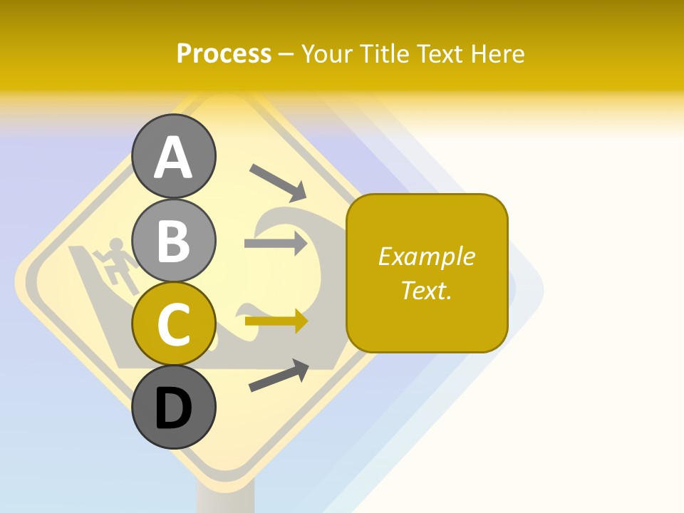 Illustration Sign Route PowerPoint Template