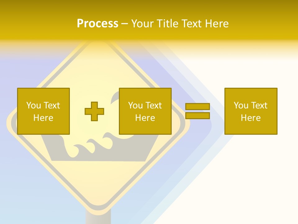 Illustration Sign Route PowerPoint Template