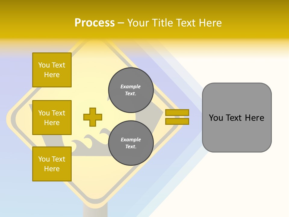 Illustration Sign Route PowerPoint Template
