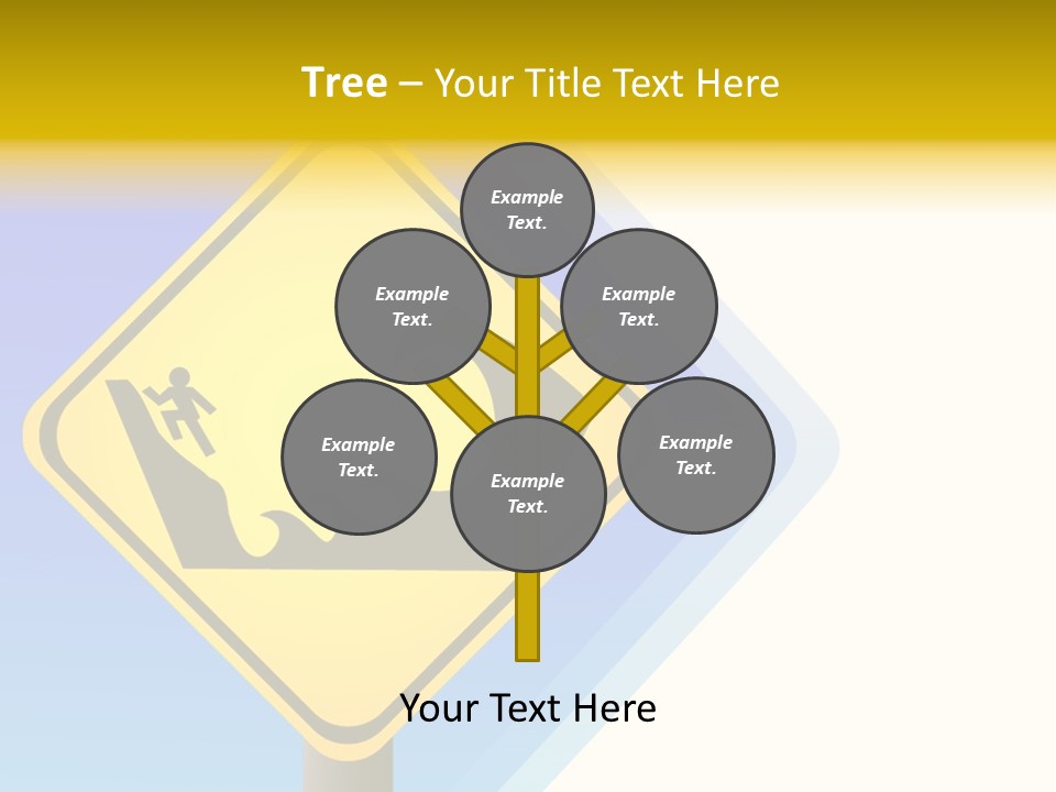 Illustration Sign Route PowerPoint Template