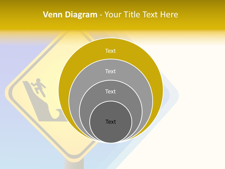 Illustration Sign Route PowerPoint Template