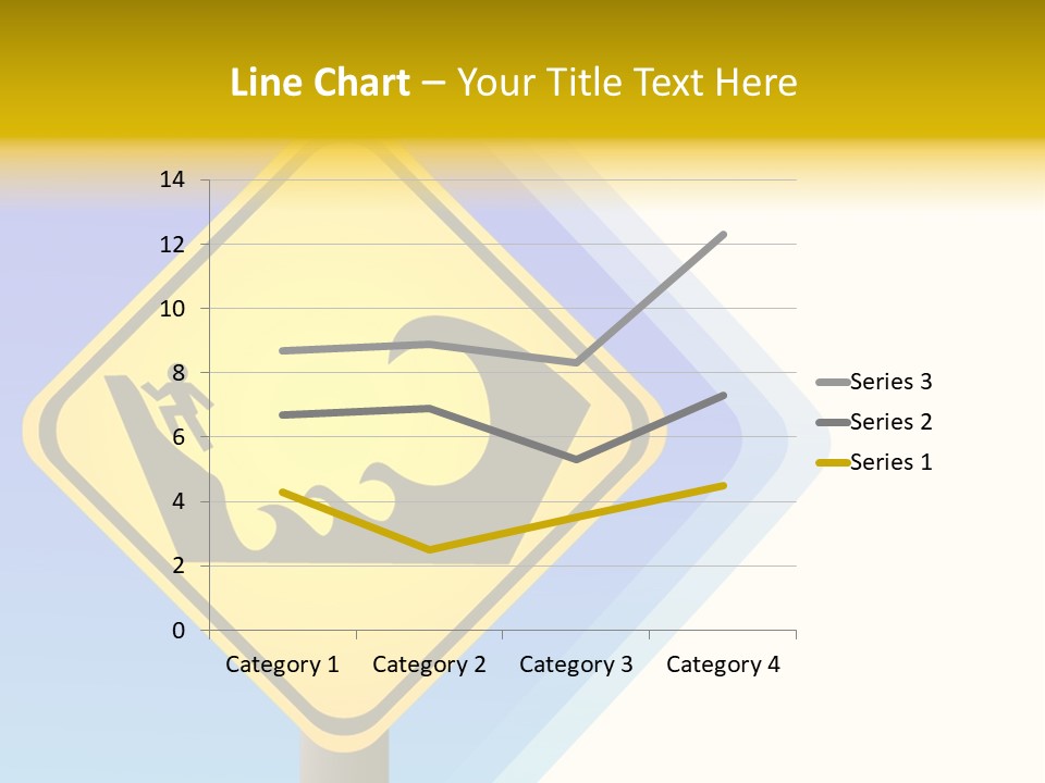 Illustration Sign Route PowerPoint Template