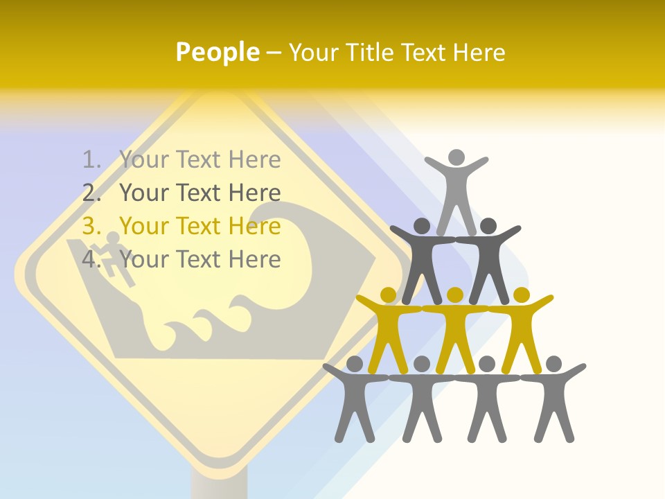 Illustration Sign Route PowerPoint Template