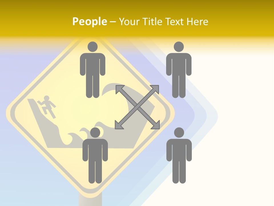 Illustration Sign Route PowerPoint Template