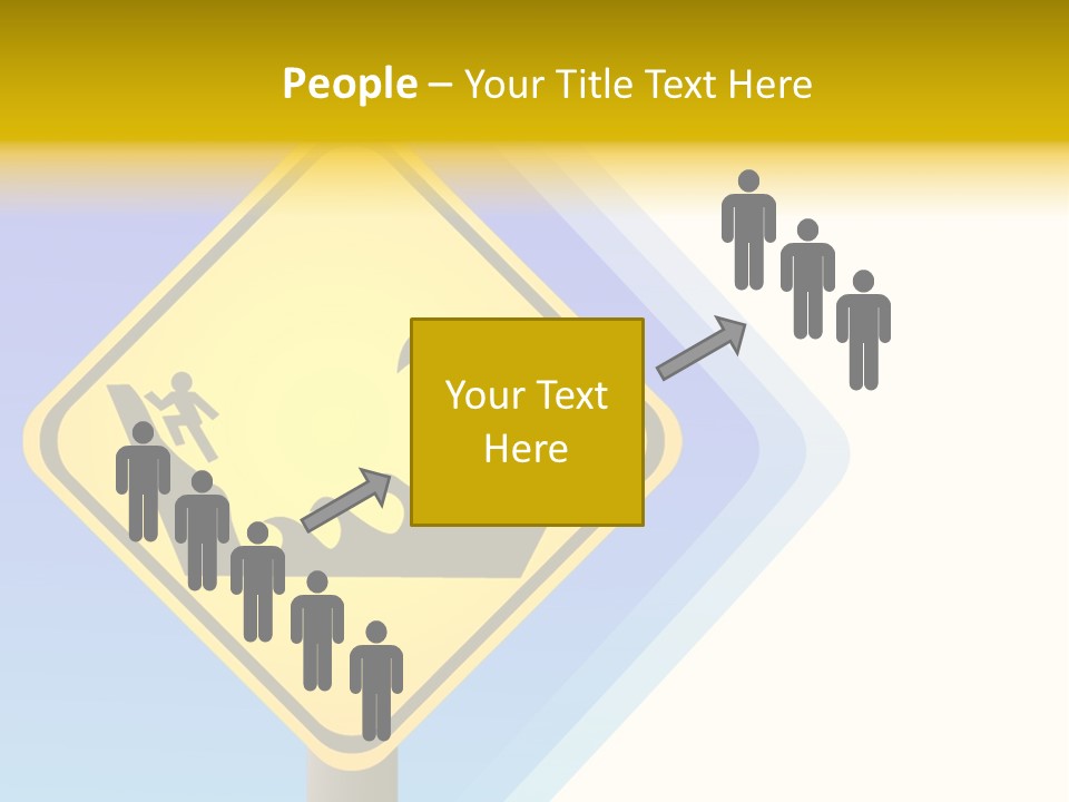 Illustration Sign Route PowerPoint Template