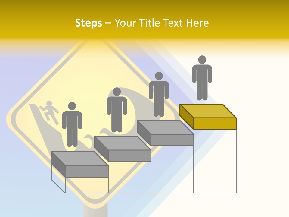 Illustration Sign Route PowerPoint Template