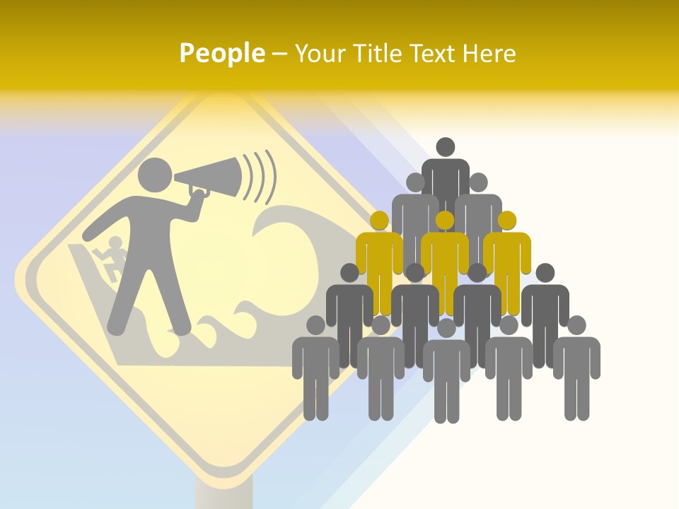 Illustration Sign Route PowerPoint Template