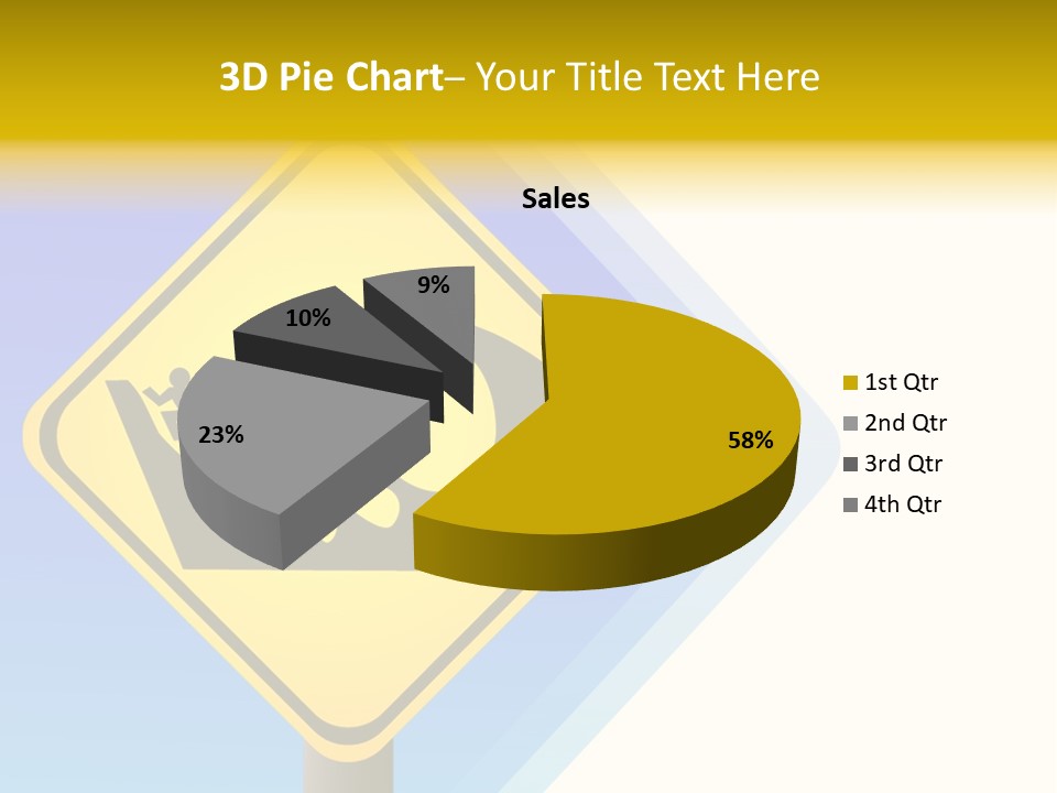 Illustration Sign Route PowerPoint Template