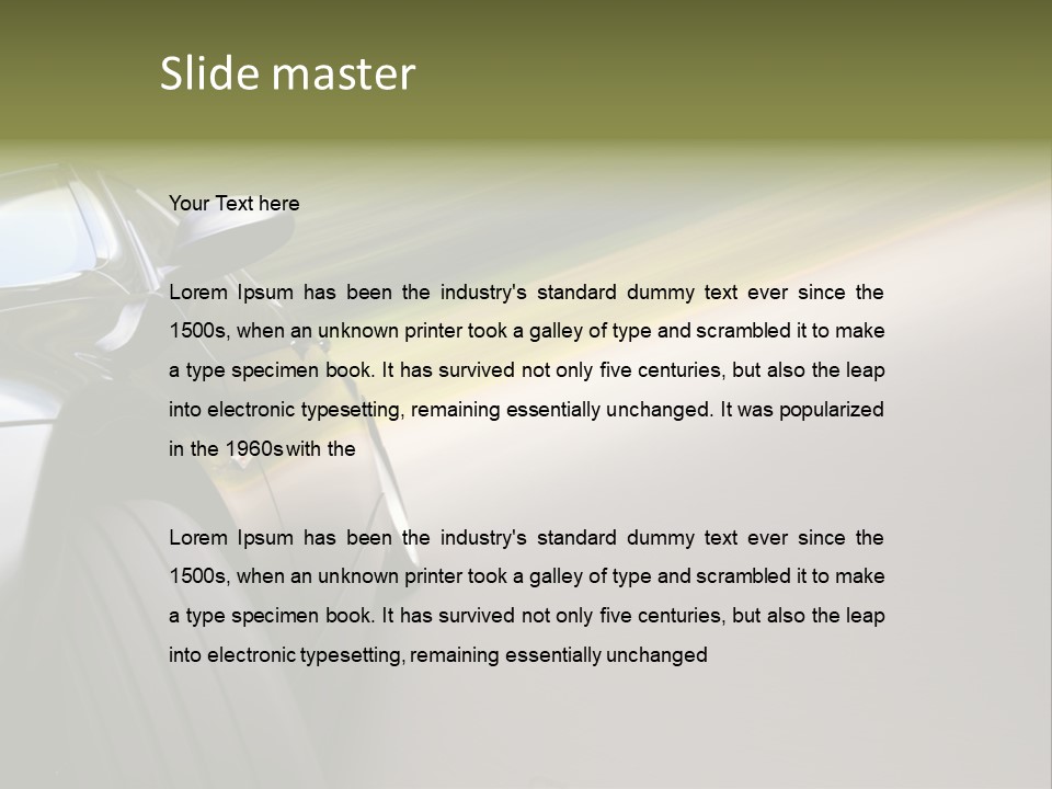 Light View Vehicle PowerPoint Template