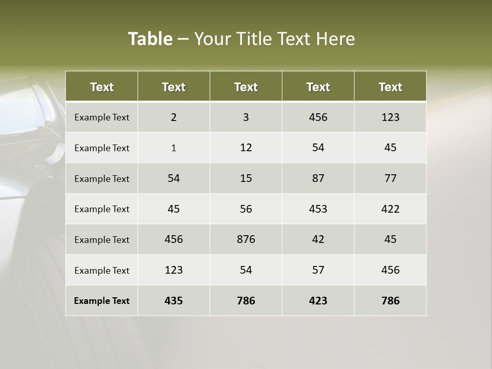 Light View Vehicle PowerPoint Template