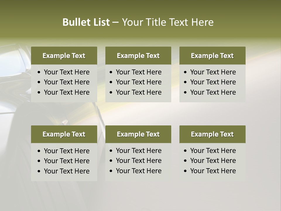 Light View Vehicle PowerPoint Template