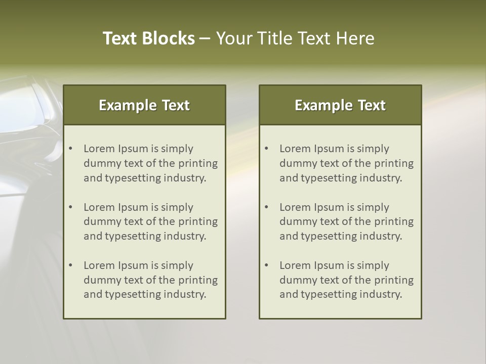 Light View Vehicle PowerPoint Template