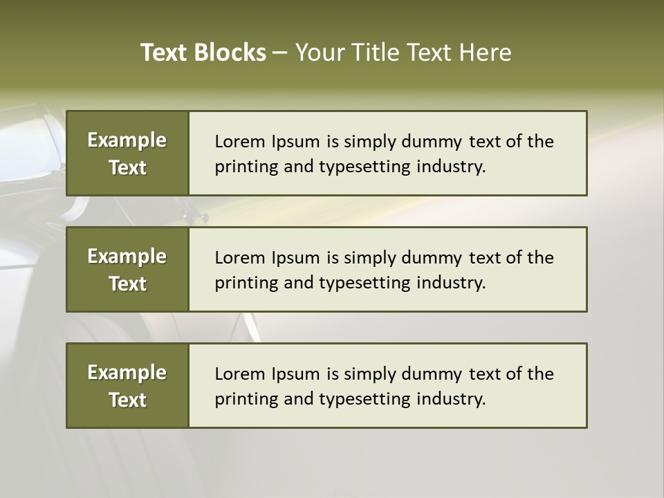 Light View Vehicle PowerPoint Template