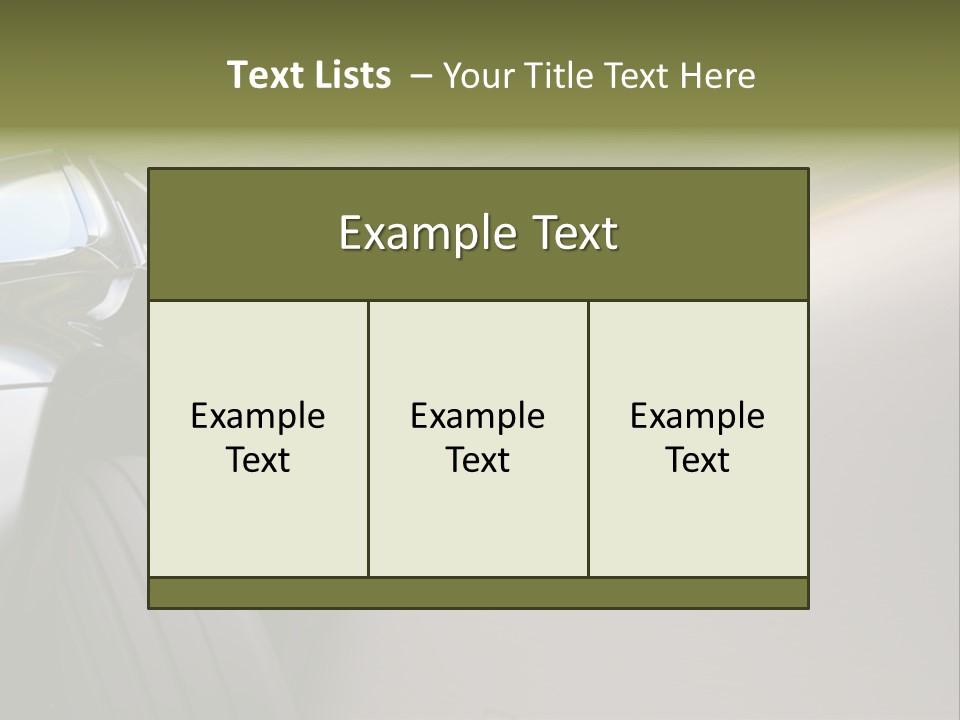 Light View Vehicle PowerPoint Template