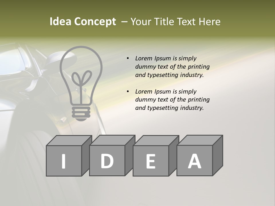 Light View Vehicle PowerPoint Template