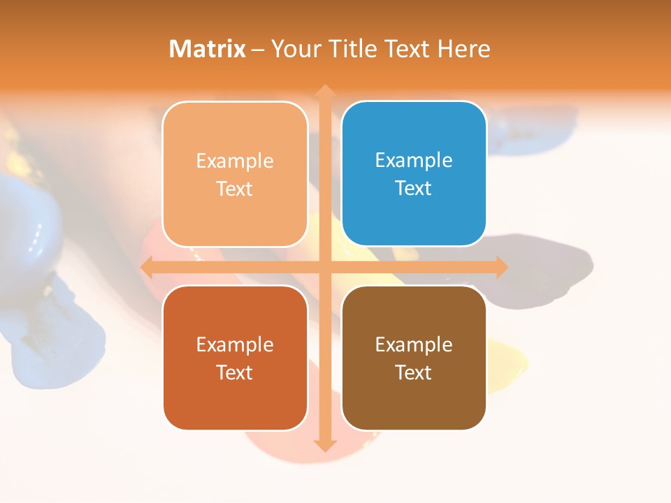 A Child's Hand With Colorful Paint On It PowerPoint Template