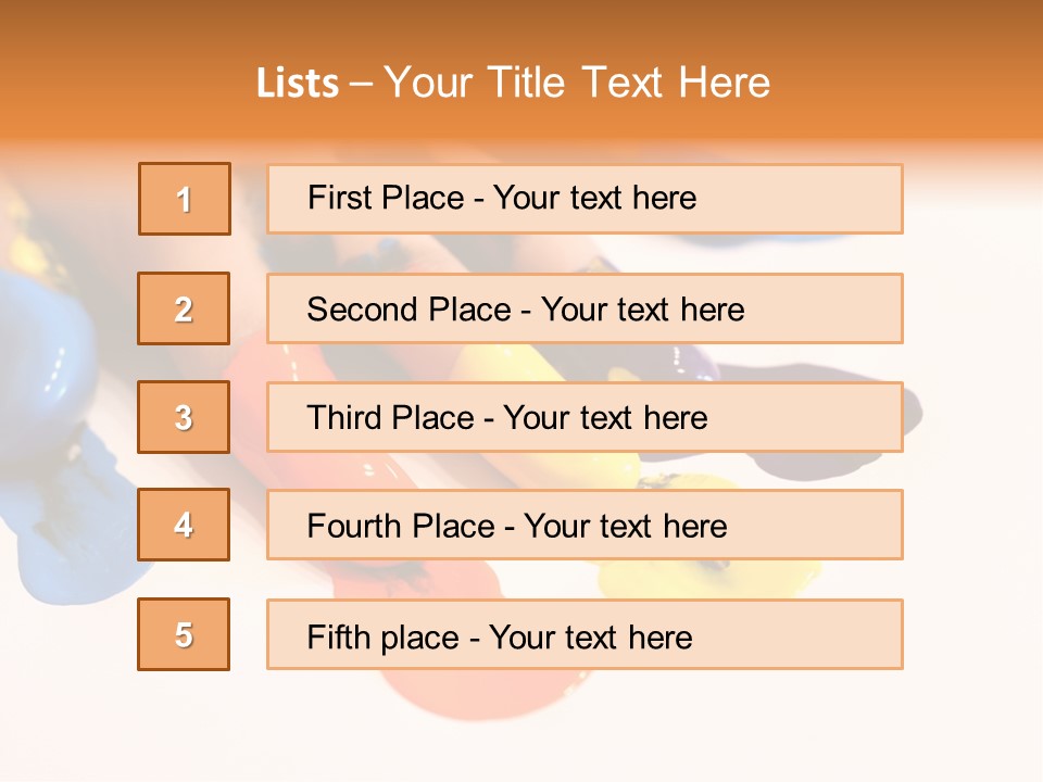 A Child's Hand With Colorful Paint On It PowerPoint Template