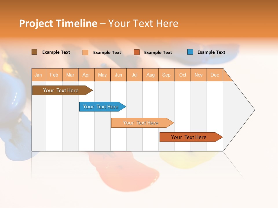 A Child's Hand With Colorful Paint On It PowerPoint Template