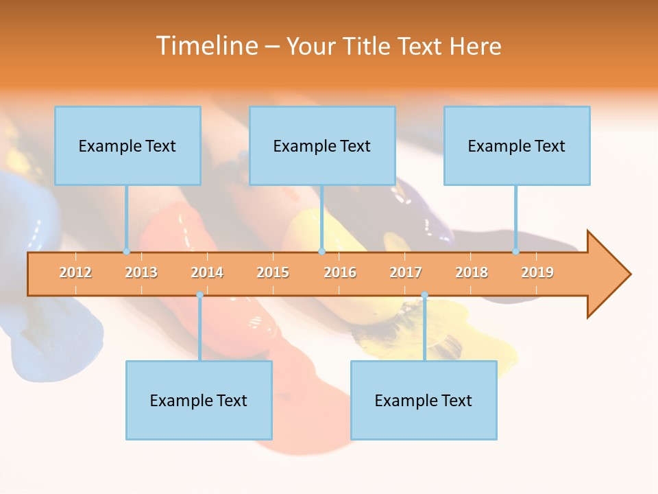 A Child's Hand With Colorful Paint On It PowerPoint Template