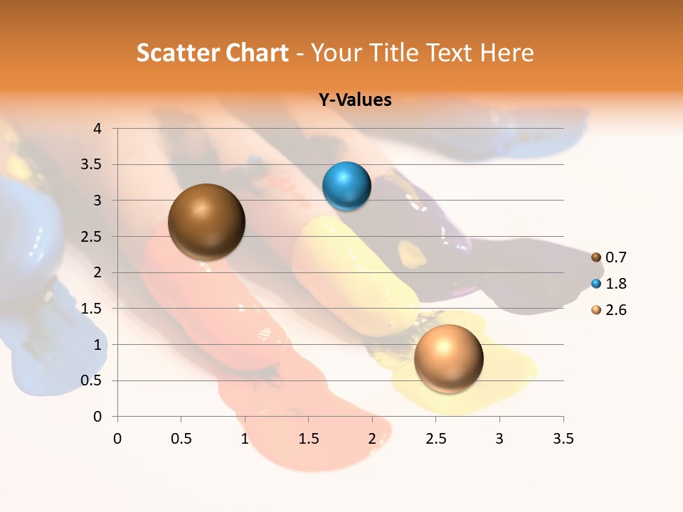 A Child's Hand With Colorful Paint On It PowerPoint Template