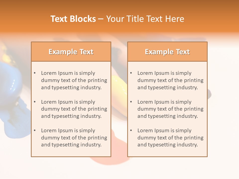 A Child's Hand With Colorful Paint On It PowerPoint Template
