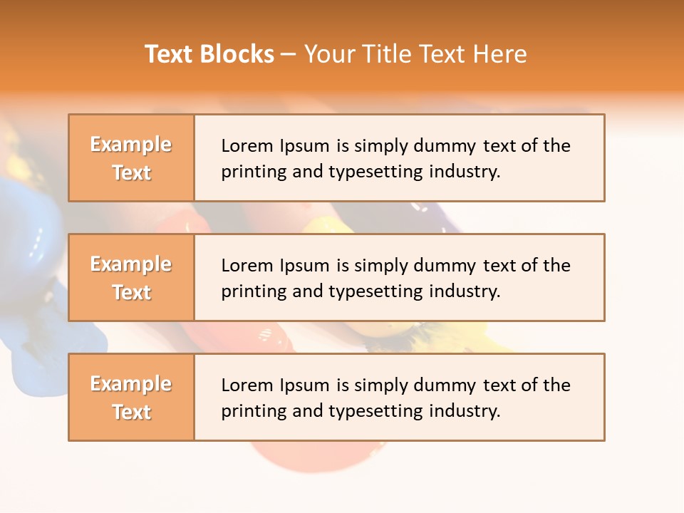 A Child's Hand With Colorful Paint On It PowerPoint Template