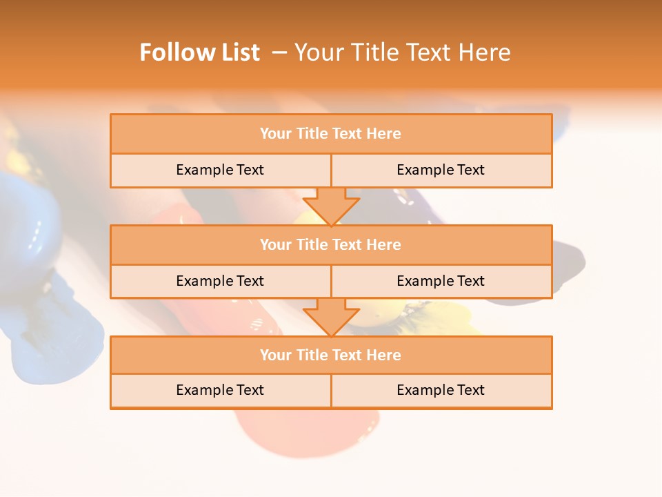 A Child's Hand With Colorful Paint On It PowerPoint Template