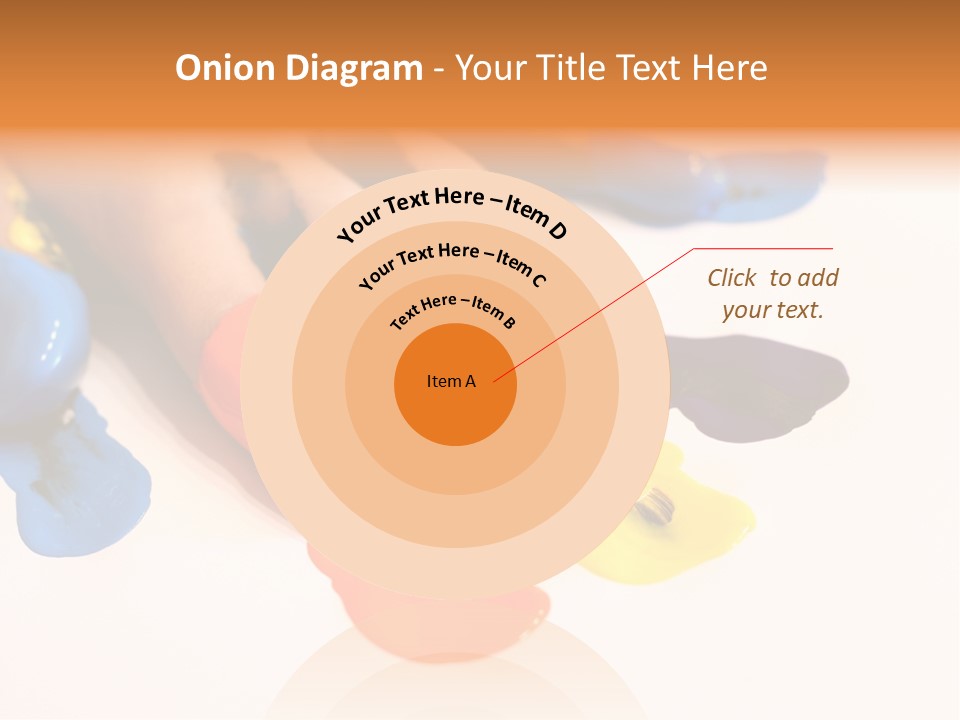 A Child's Hand With Colorful Paint On It PowerPoint Template