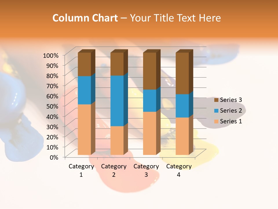 A Child's Hand With Colorful Paint On It PowerPoint Template