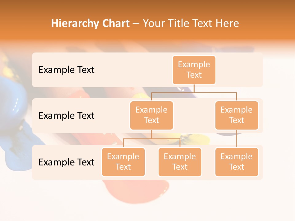 A Child's Hand With Colorful Paint On It PowerPoint Template