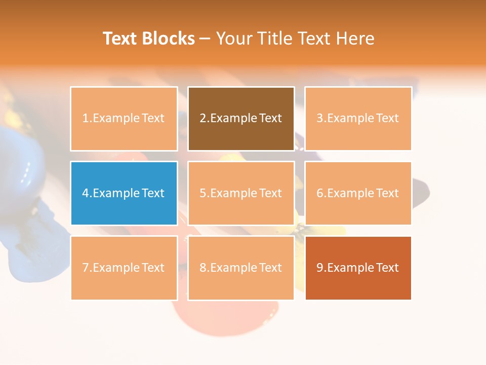 A Child's Hand With Colorful Paint On It PowerPoint Template
