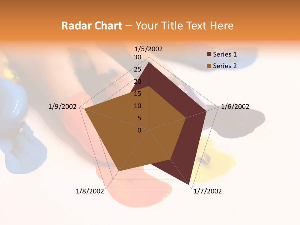 A Child's Hand With Colorful Paint On It PowerPoint Template