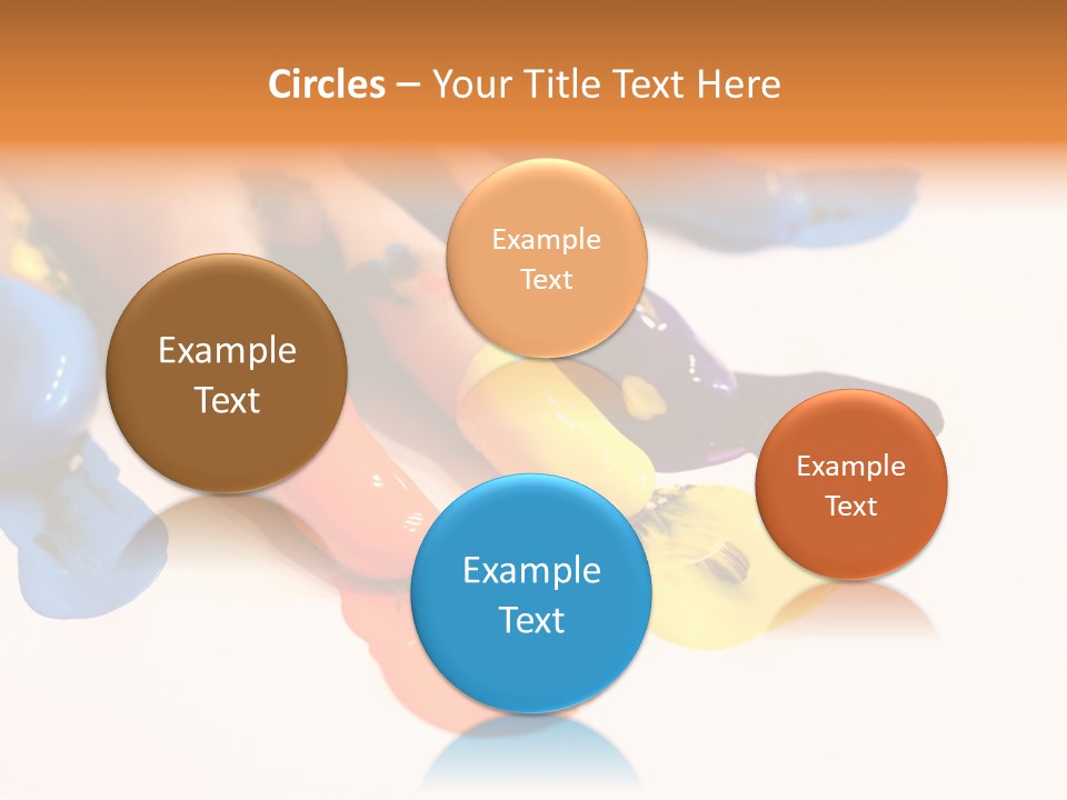 A Child's Hand With Colorful Paint On It PowerPoint Template